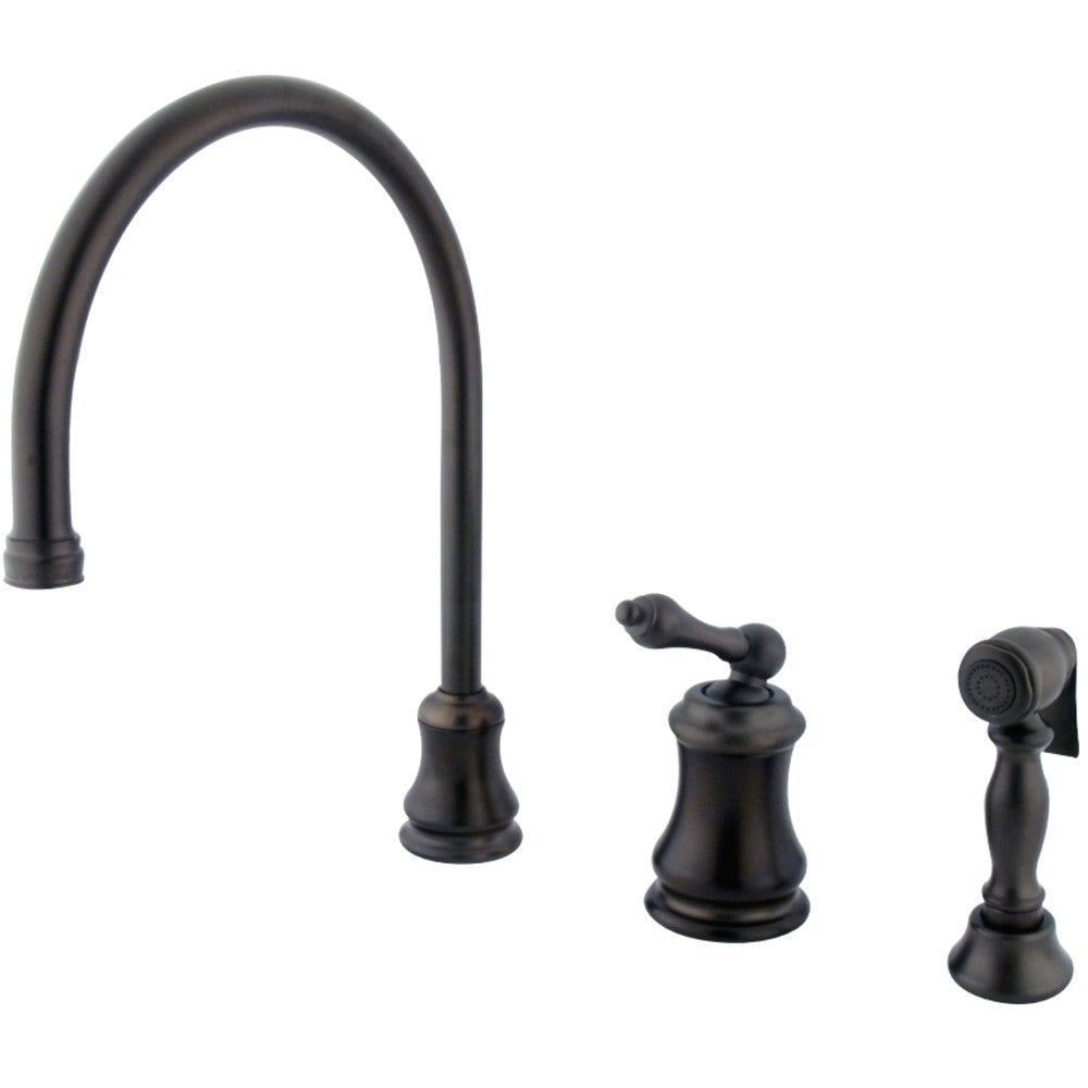 Kingston Brass KS3815ALBS Widespread Kitchen Faucet, Oil Rubbed Bronze - BNGBath