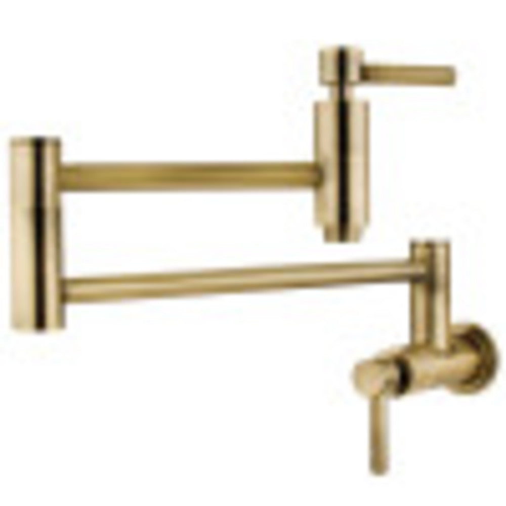 Kingston Brass KS8103DL Concord Wall Mount Pot Filler Kitchen Faucet, Antique Brass - BNGBath