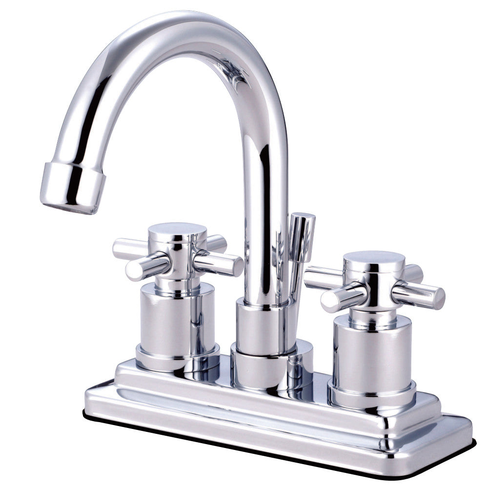 Kingston Brass KS8661DX Concord 4 in. Centerset Bathroom Faucet with Brass Pop-Up, Polished Chrome - BNGBath