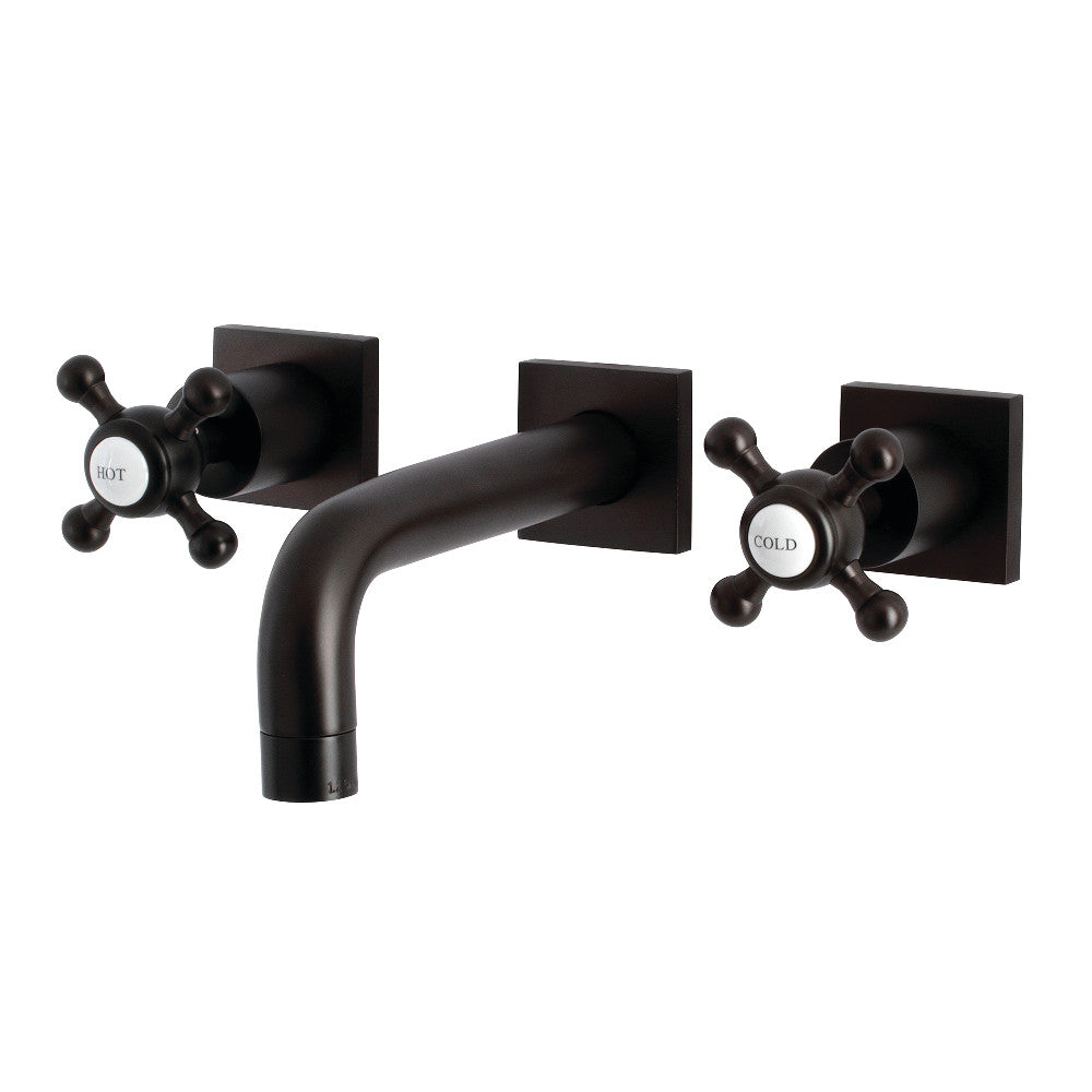 Kingston Brass KS6125BX Metropolitan Two-Handle Wall Mount Bathroom Faucet, Oil Rubbed Bronze - BNGBath