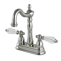 Thumbnail for Kingston Brass KB1498WLL Wilshire Two-Handle Bar Faucet, Brushed Nickel - BNGBath