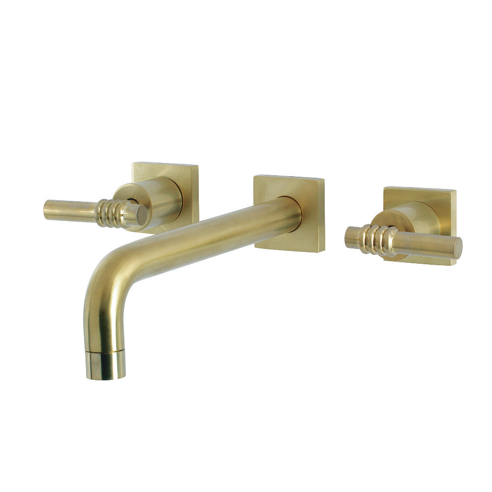 Kingston Brass KS6027ML Milano Wall Mount Tub Faucet, Brushed Brass - BNGBath