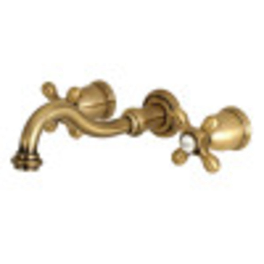 Kingston Brass KS3123AX Vintage 2-Handle Wall Mount Bathroom Faucet, Antique Brass - BNGBath