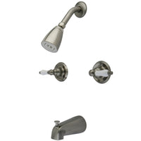 Thumbnail for Kingston Brass KB248PL Tub and Shower Faucet, Brushed Nickel - BNGBath