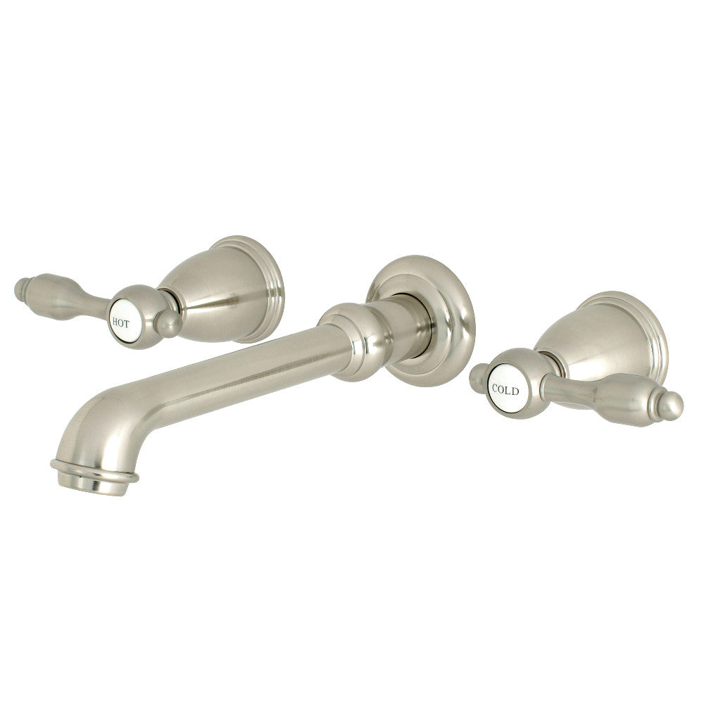 Kingston Brass KS7128TAL Tudor Two-Handle Wall Mount Bathroom Faucet, Brushed Nickel - BNGBath