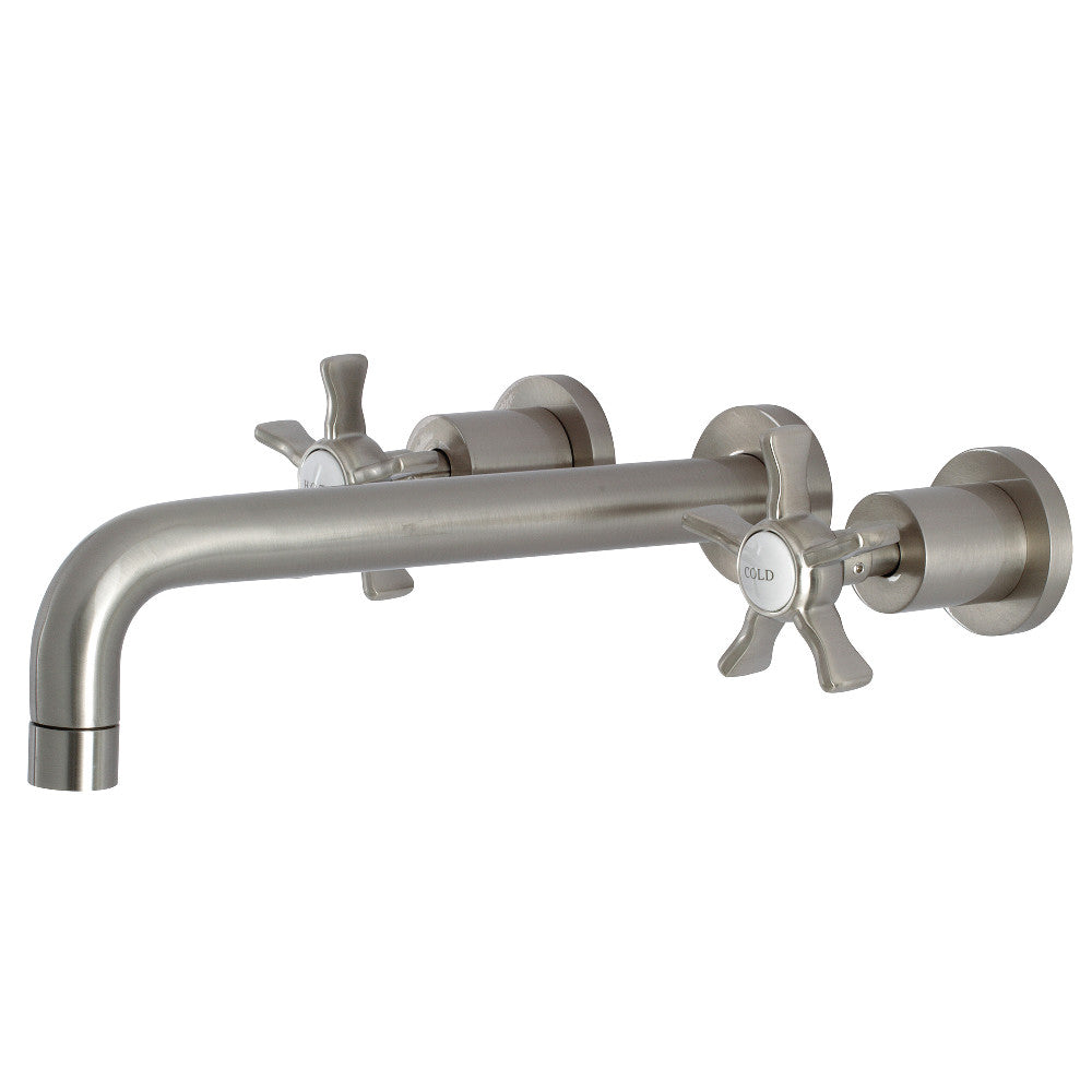 Kingston Brass KS8028NX Hamilton Two-Handle Wall Mount Tub Faucet, Brushed Nickel - BNGBath