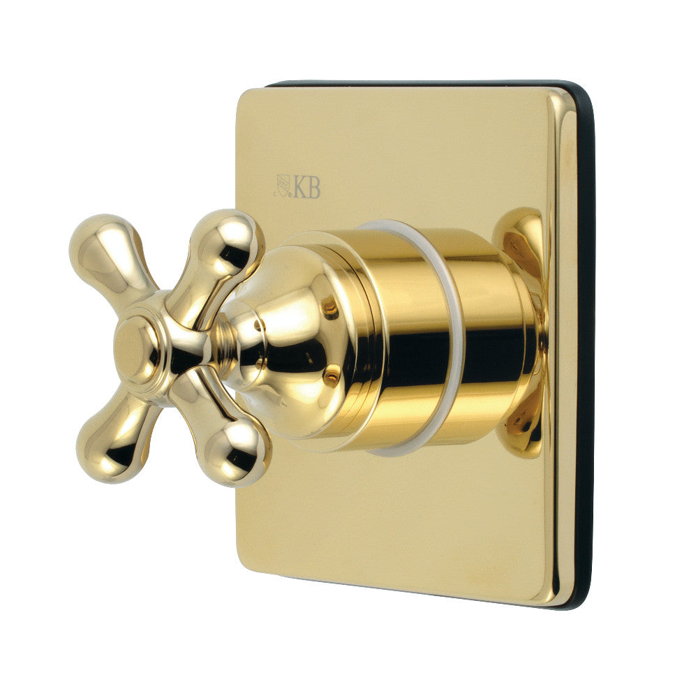 Kingston Brass KS3042AX 3-Way Diverter Valve with Trim Kit, Polished Brass - BNGBath