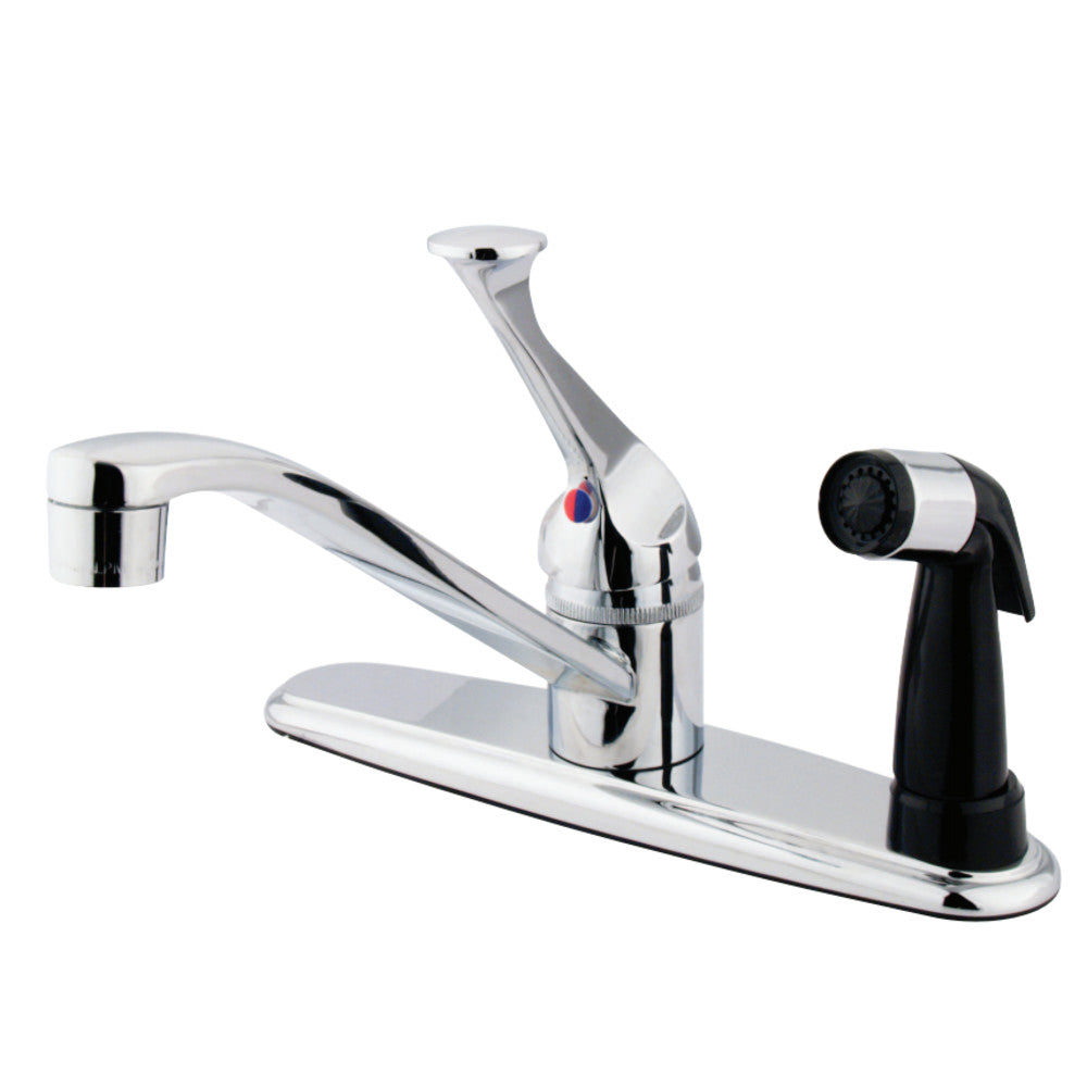 Kingston Brass KB573 Chatham Single-Handle Centerset Kitchen Faucet, Polished Chrome - BNGBath