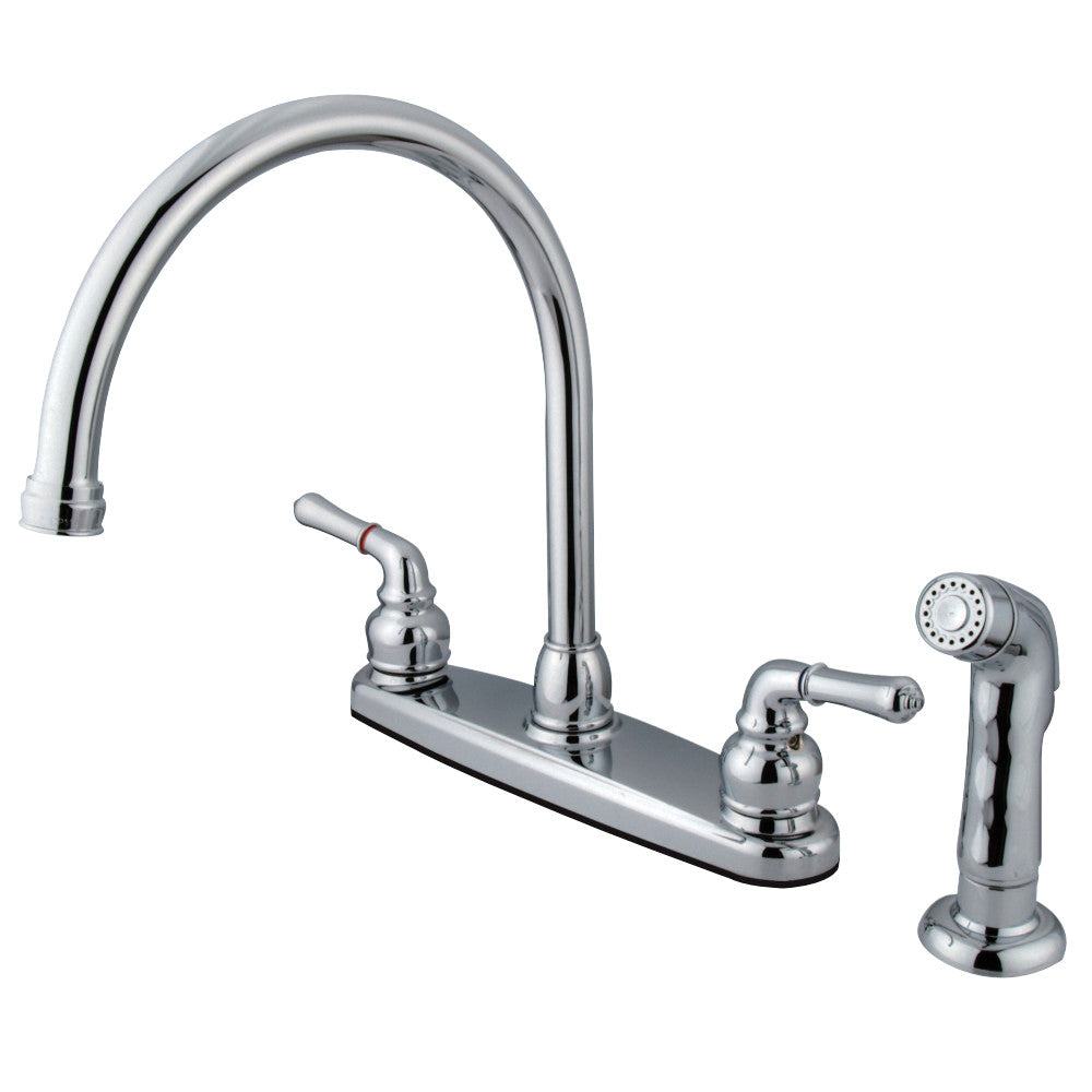 Kingston Brass KB791SP Magellan 8-Inch Centerset Kitchen Faucet, Polished Chrome - BNGBath