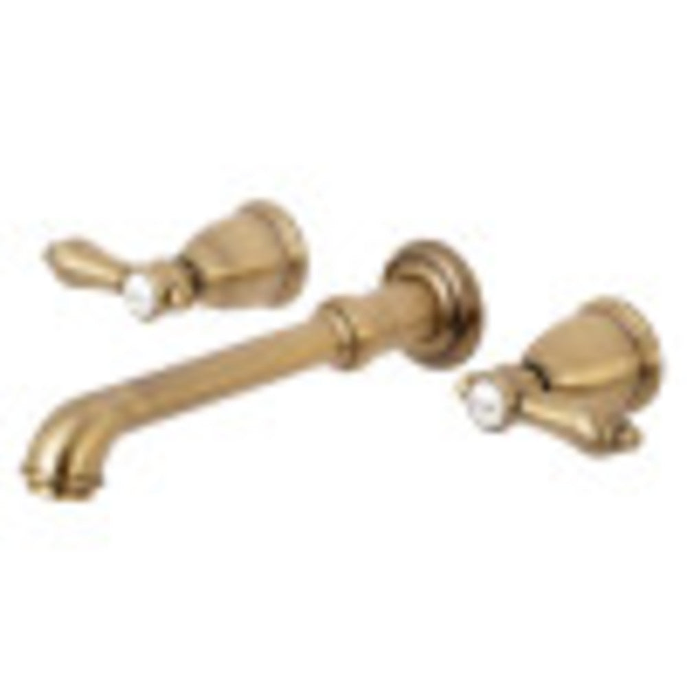 Kingston Brass KS7023BAL Heirloom 2-Handle Wall Mount Roman Tub Faucet, Antique Brass - BNGBath