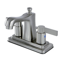 Thumbnail for Kingston Brass FB4648NDL 4 in. Centerset Bathroom Faucet, Brushed Nickel - BNGBath