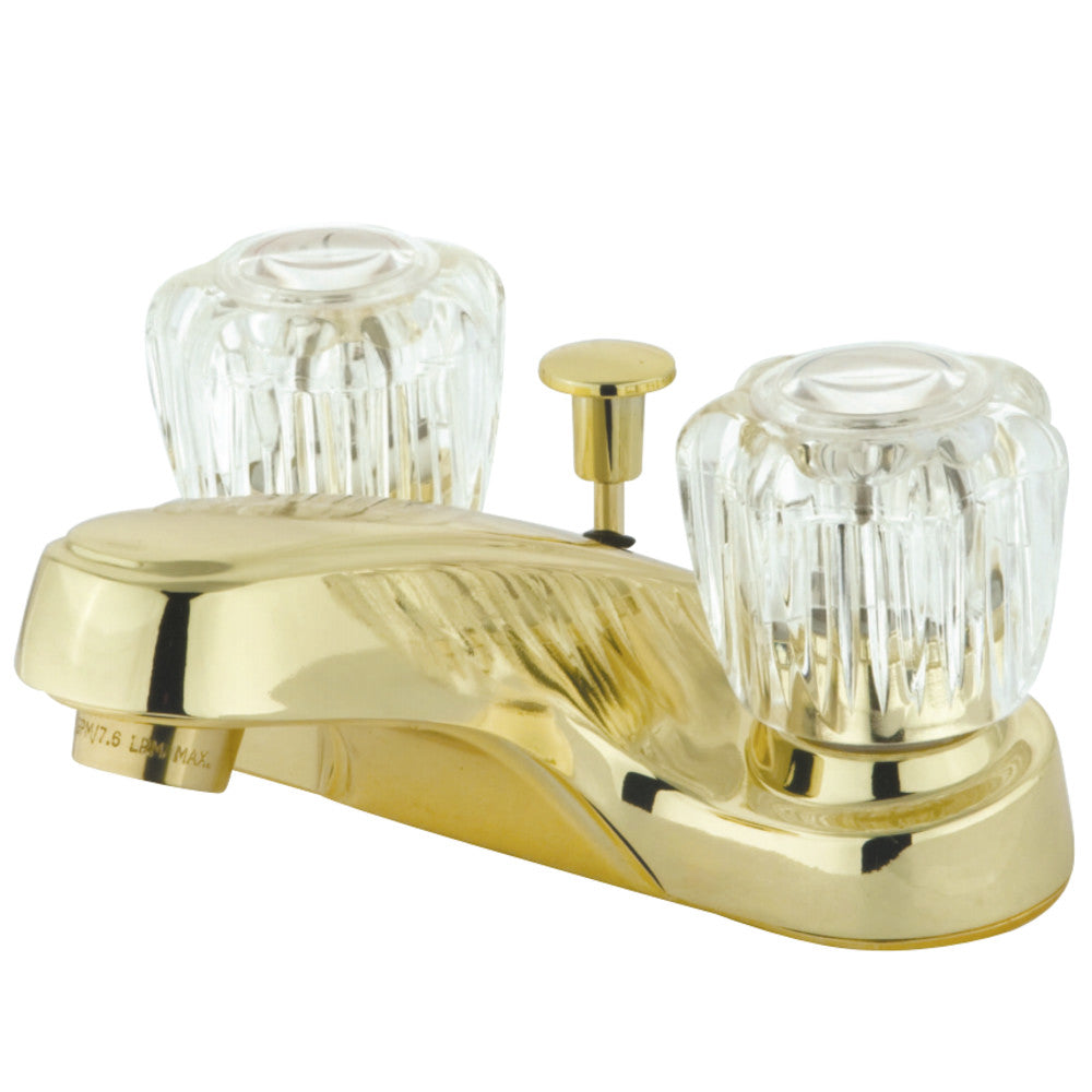 Kingston Brass GKB162 4 in. Centerset Bathroom Faucet, Polished Brass - BNGBath