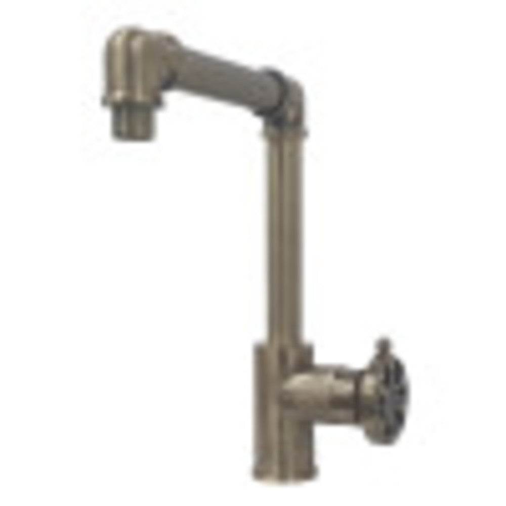 Kingston Brass KS144RXAB Belknap Single-Handle Bathroom Faucet with Push Pop-Up, Antique Brass - BNGBath