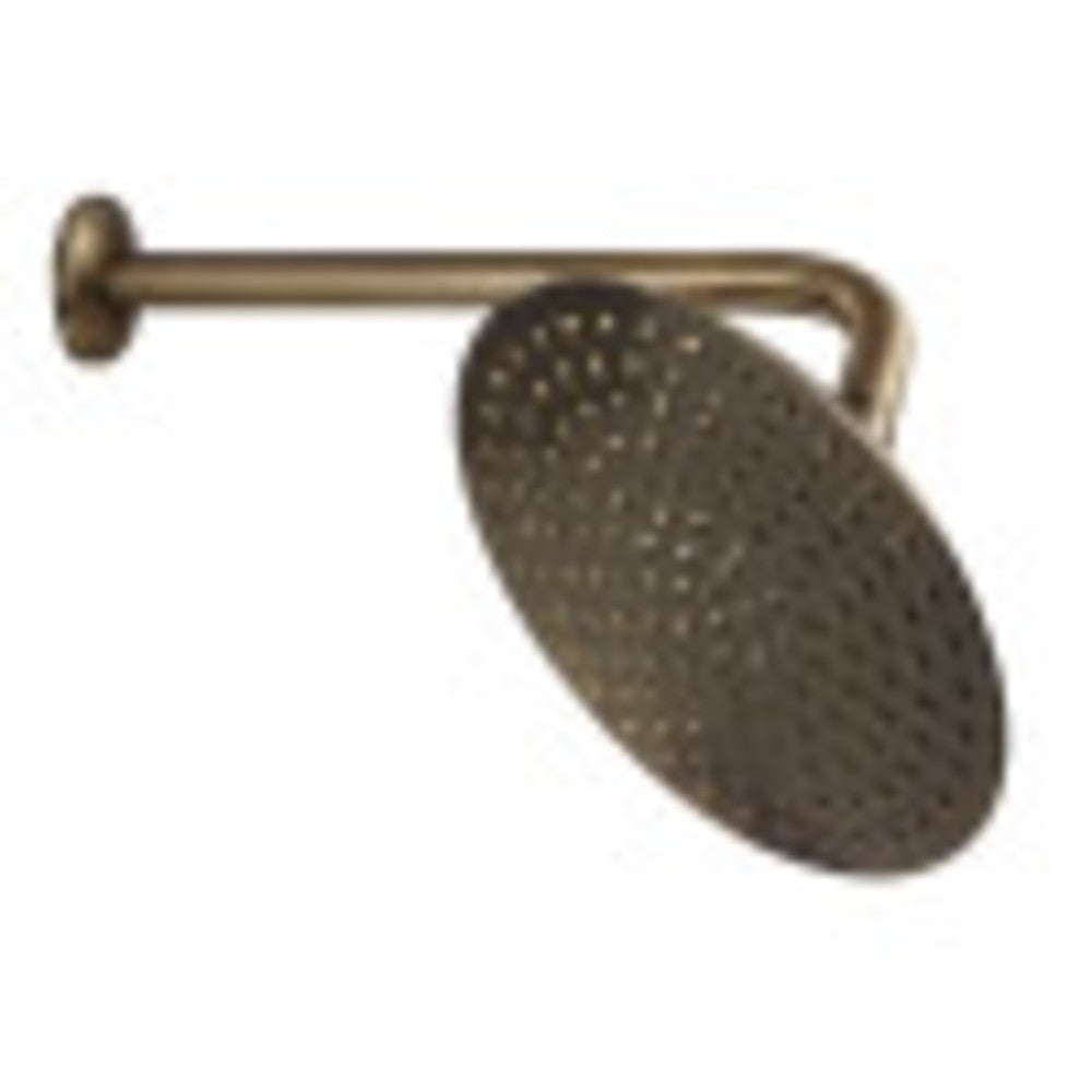 Kingston Brass K136A3CK Victorian 8" Brass Shower Head with 12" Shower Arm, Antique Brass - BNGBath