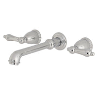 Thumbnail for Kingston Brass KS7121AL Wall Mount Bathroom Faucet, Polished Chrome - BNGBath