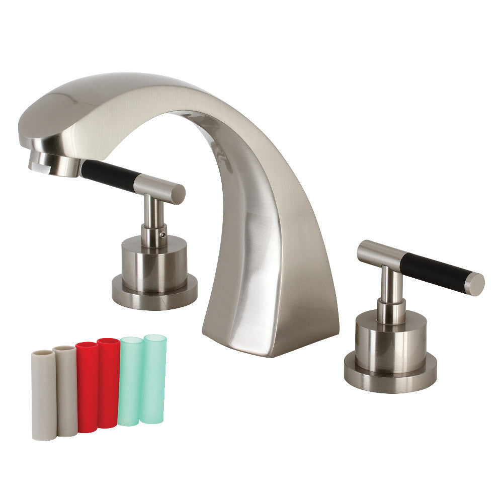 Kingston Brass KS4368CKL Kaiser Two-Handle Roman Tub Faucet, Brushed Nickel - BNGBath