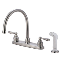 Thumbnail for Kingston Brass KB728AL Vintage Centerset Kitchen Faucet, Brushed Nickel - BNGBath