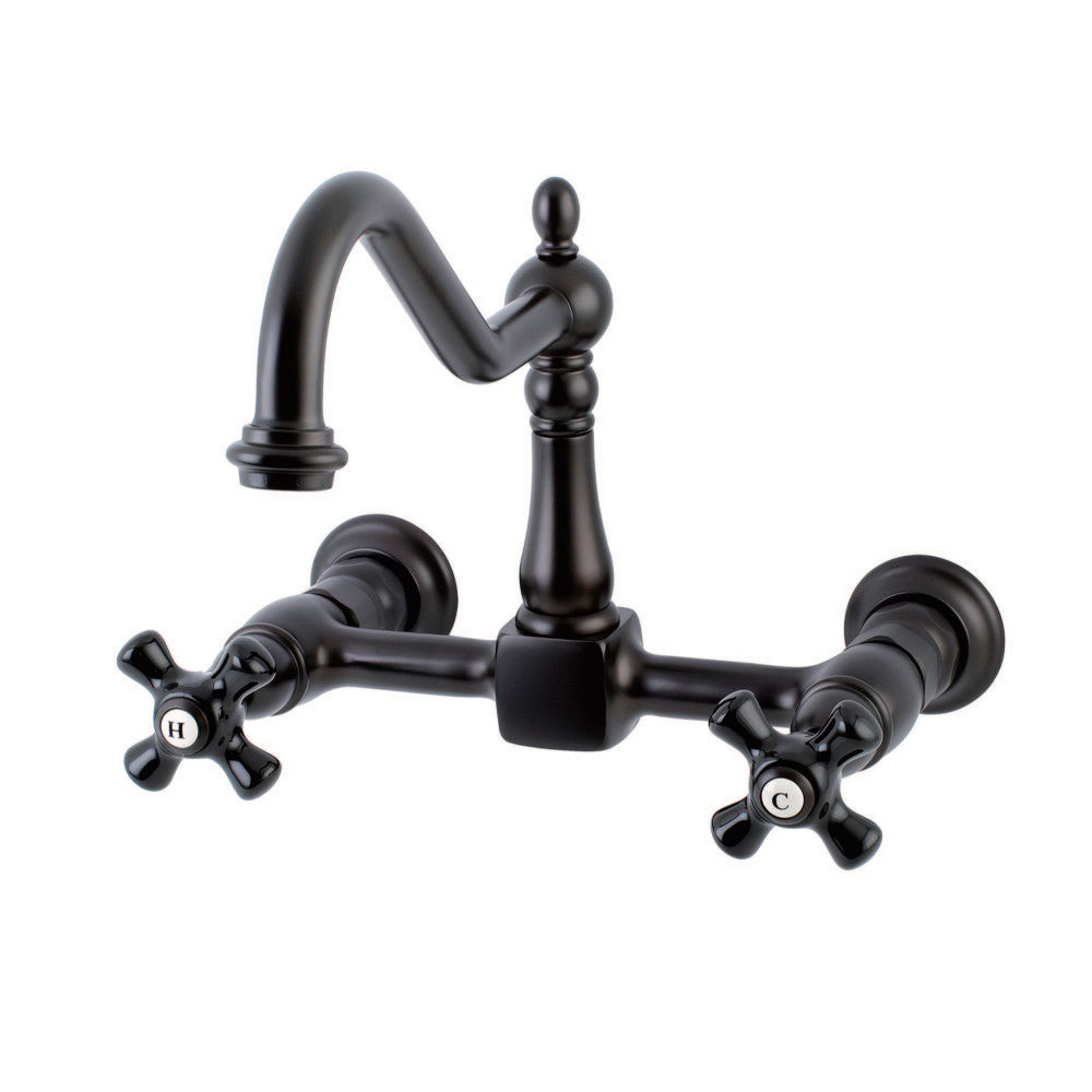 Kingston Brass KS1245PKX Duchess Wall Mount Bridge Kitchen Faucet, Oil Rubbed Bronze - BNGBath