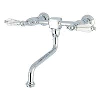 Thumbnail for Kingston Brass KS1211WLL Wilshire Wall Mount Bathroom Faucet, Polished Chrome - BNGBath