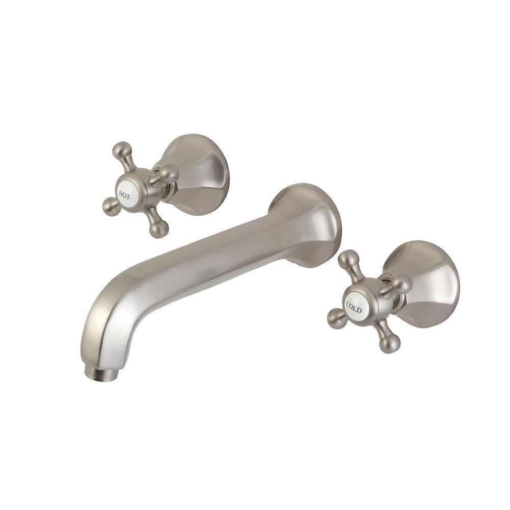 Kingston Brass KS4028BX Metropolitan 2-Handle Wall Mount Tub Faucet, Brushed Nickel - BNGBath