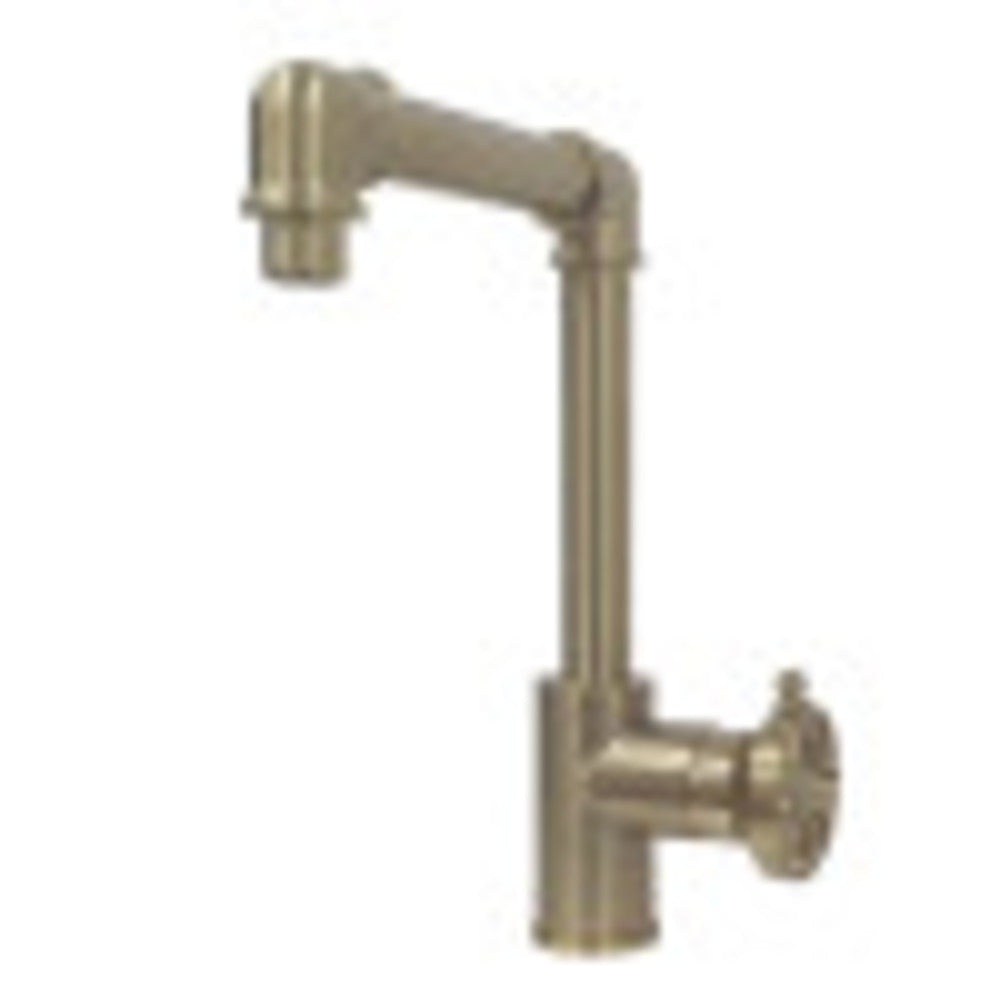 Kingston Brass KS144RXBB Belknap Single-Handle Bathroom Faucet with Push Pop-Up, Brushed Brass - BNGBath