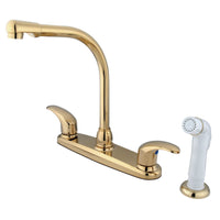 Thumbnail for Kingston Brass GKB712LL Legacy Centerset Kitchen Faucet, Polished Brass - BNGBath