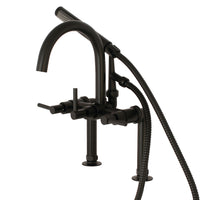 Thumbnail for Aqua Vintage AE8100DL Concord 7-Inch Deck Mount Clawfoot Tub Faucet, Matte Black - BNGBath