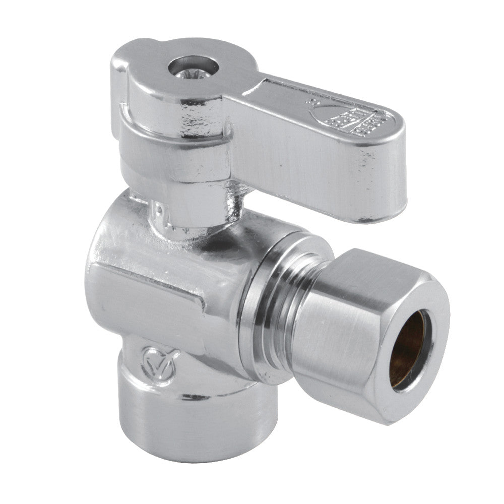 Kingston Brass KF4320 1/2" Sweat x 3/8" OD Comp Angle Stop Valve, Polished Chrome - BNGBath