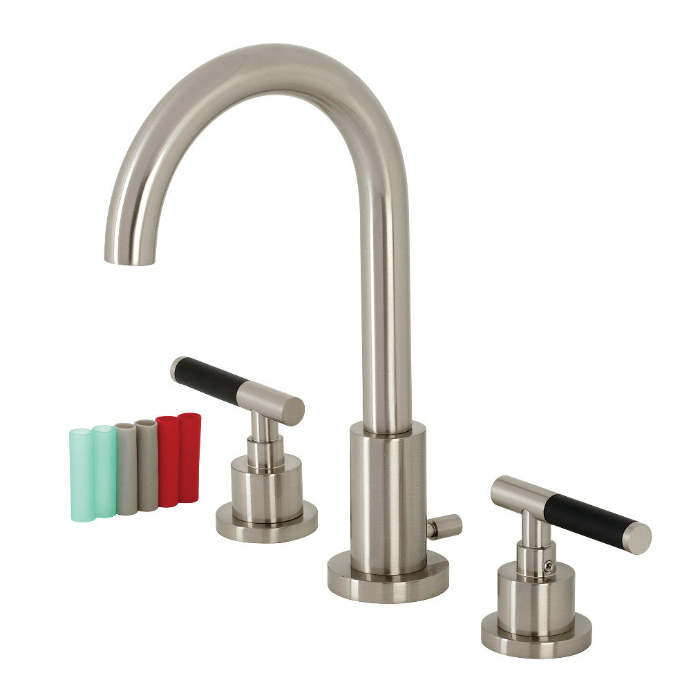 Fauceture FSC8928CKL Kaiser Widespread Bathroom Faucet with Brass Pop-Up, Brushed Nickel - BNGBath