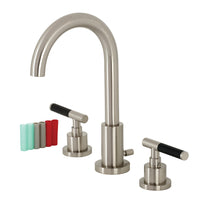 Thumbnail for Fauceture FSC8928CKL Kaiser Widespread Bathroom Faucet with Brass Pop-Up, Brushed Nickel - BNGBath