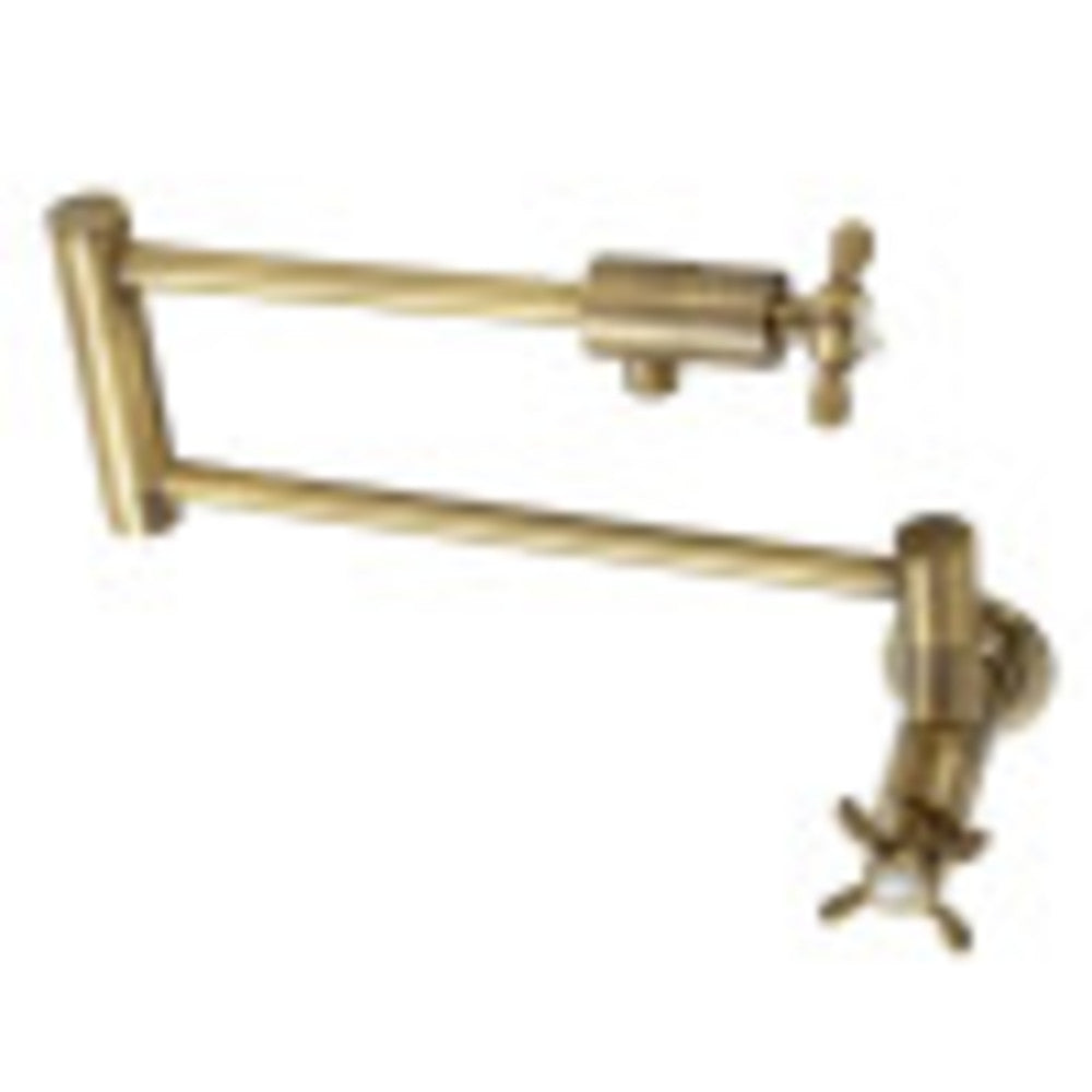 Kingston Brass KS4103BEX Essex Wall Mount Pot Filler, Antique Brass - BNGBath