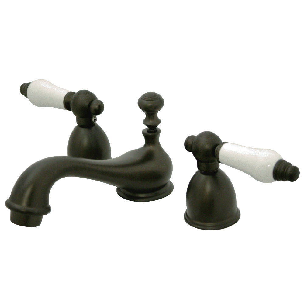 Kingston Brass KS3955PL Restoration Mini-Widespread Bathroom Faucet, Oil Rubbed Bronze - BNGBath