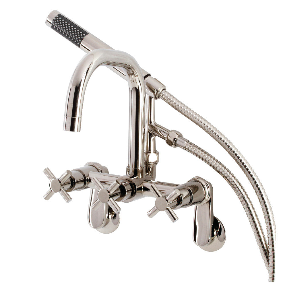 Aqua Vintage AE8456DX Concord Wall Mount Clawfoot Tub Faucet, Polished Nickel - BNGBath