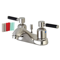 Thumbnail for Kingston Brass FB5628DKL 4 in. Centerset Bathroom Faucet, Brushed Nickel - BNGBath