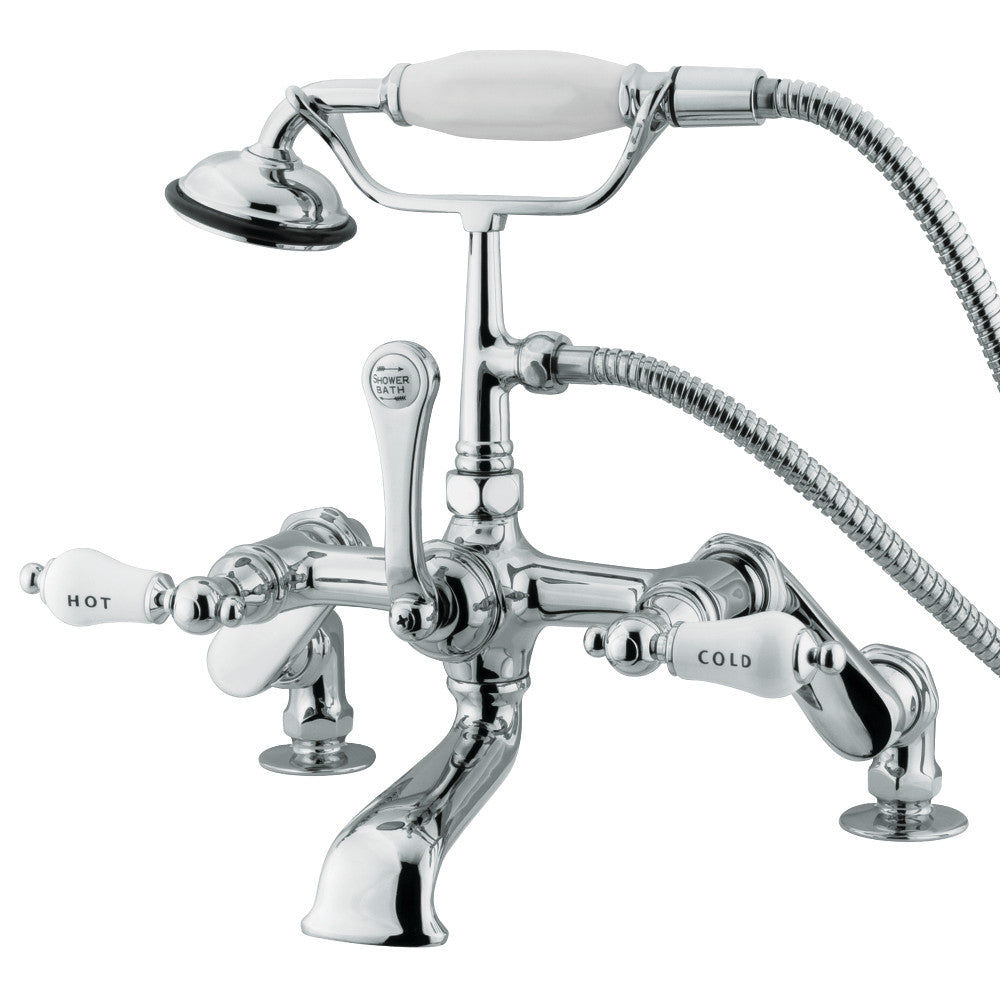 Kingston Brass CC654T1 Vintage Adjustable Center Deck Mount Tub Faucet, Polished Chrome - BNGBath