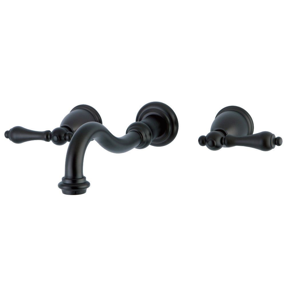 Kingston Brass KS3125AL Vintage 2-Handle Wall Mount Bathroom Faucet, Oil Rubbed Bronze - BNGBath