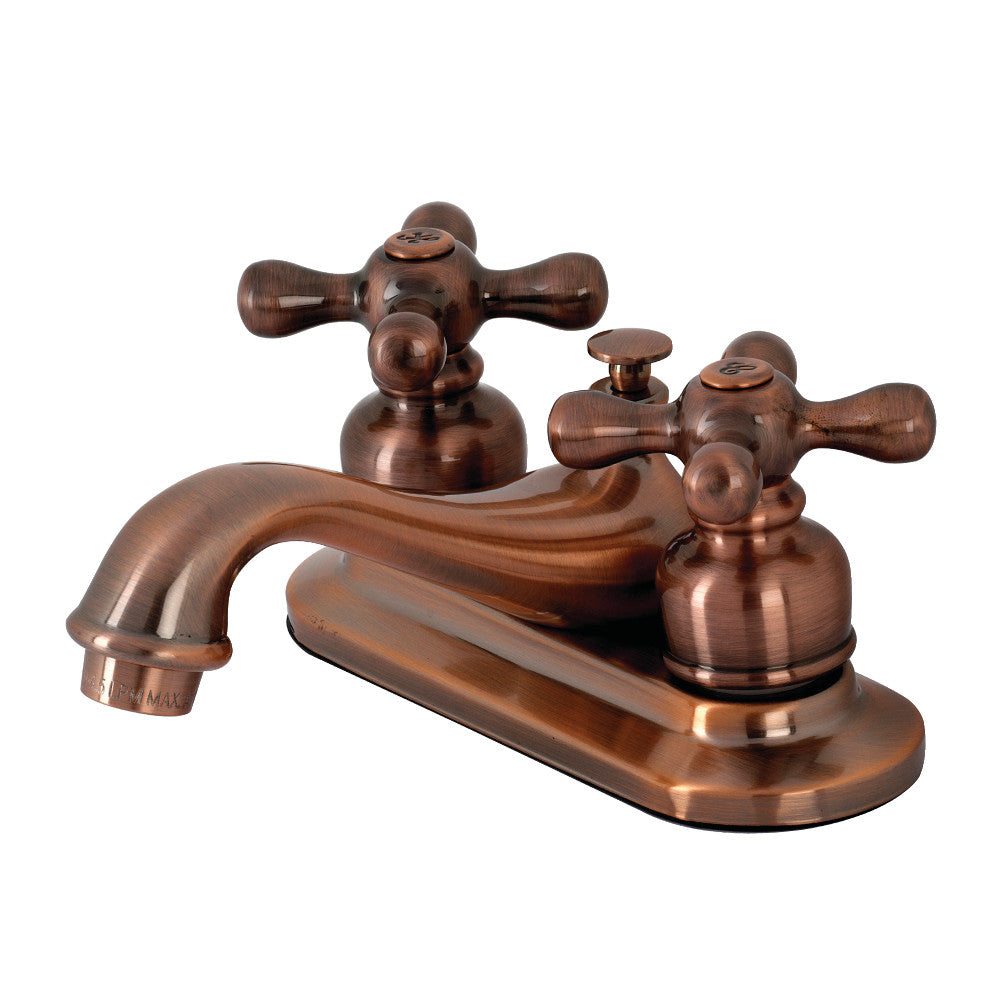 Kingston Brass KB606AX Restoration 4 in. Centerset Bathroom Faucet, Antique Copper - BNGBath