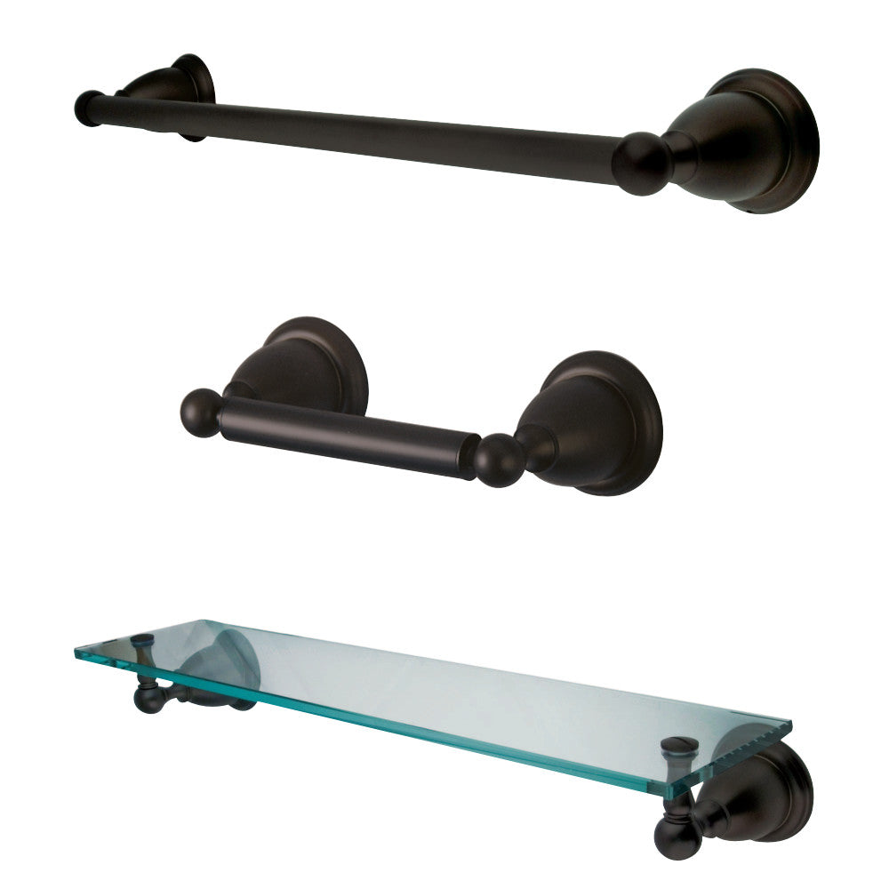 Kingston Brass BAK175289ORB Heritage 3-Piece Bathroom Accessory Set, Oil Rubbed Bronze - BNGBath