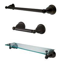 Thumbnail for Kingston Brass BAK175289ORB Heritage 3-Piece Bathroom Accessory Set, Oil Rubbed Bronze - BNGBath