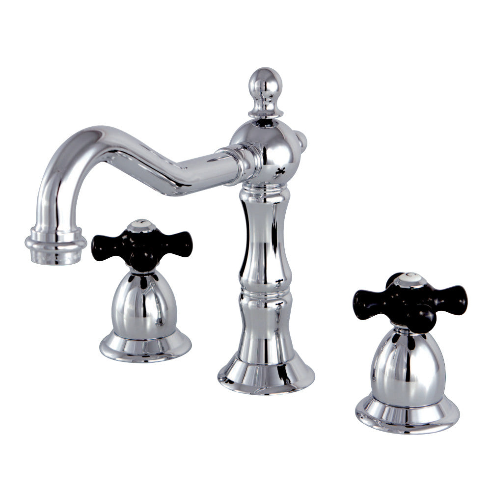 Kingston Brass KS1971PKX Duchess Widespread Bathroom Faucet with Brass Pop-Up, Polished Chrome - BNGBath