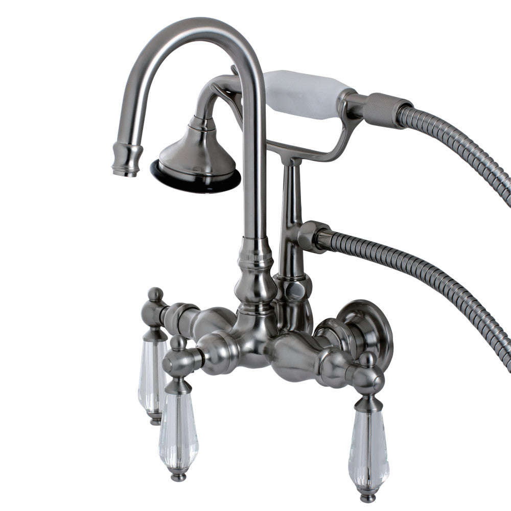 Aqua Vintage AE7T8WLL Wilshire Wall Mount Clawfoot Tub Faucet, Brushed Nickel - BNGBath