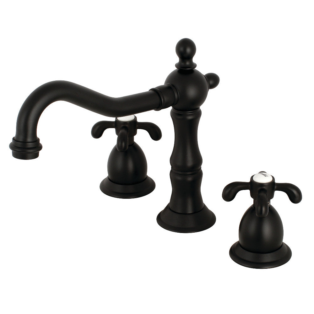 Kingston Brass KS1970TX 8 in. Widespread Bathroom Faucet, Matte Black - BNGBath