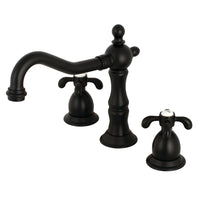 Thumbnail for Kingston Brass KS1970TX 8 in. Widespread Bathroom Faucet, Matte Black - BNGBath