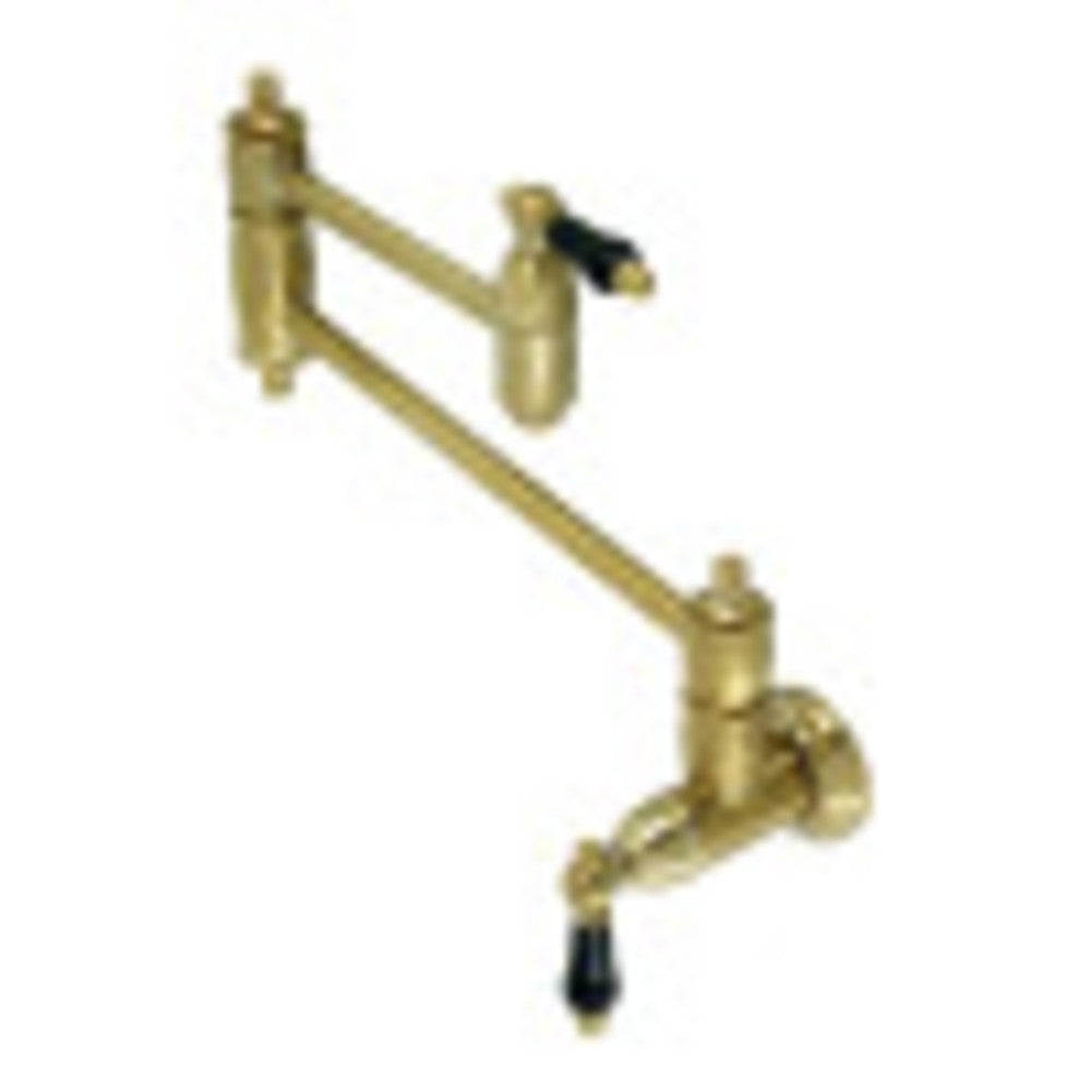 Kingston Brass KS3107PKL Duchess Wall Mount Pot Filler, Brushed Brass - BNGBath