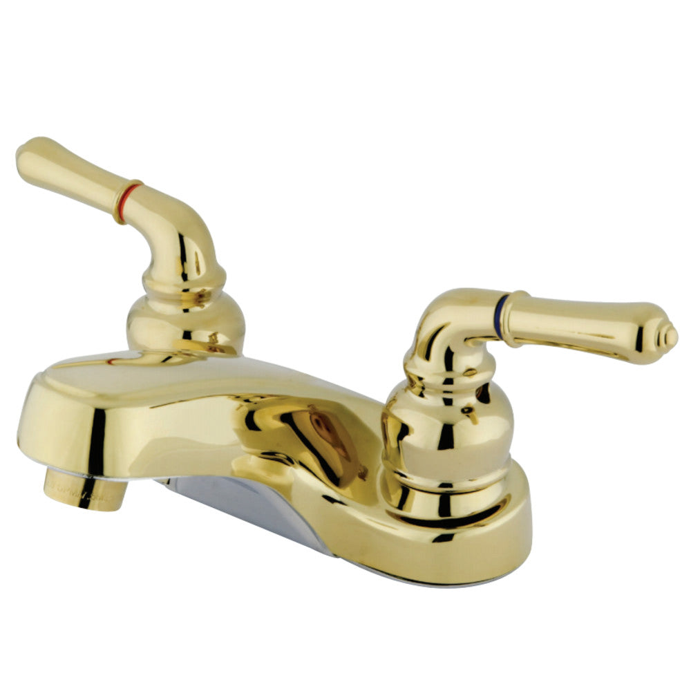 Kingston Brass KB252LP 4 in. Centerset Bathroom Faucet, Polished Brass - BNGBath