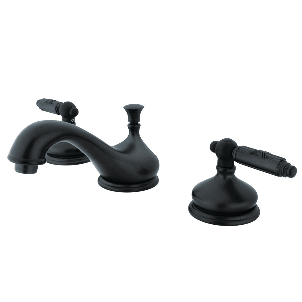 Kingston Brass KS1160GL 8 in. Widespread Bathroom Faucet, Matte Black - BNGBath