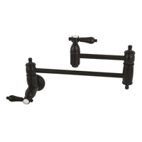 Thumbnail for Kingston Brass KS3105BAL Heirloom Wall Mount Pot Filler Kitchen Faucet, Oil Rubbed Bronze - BNGBath