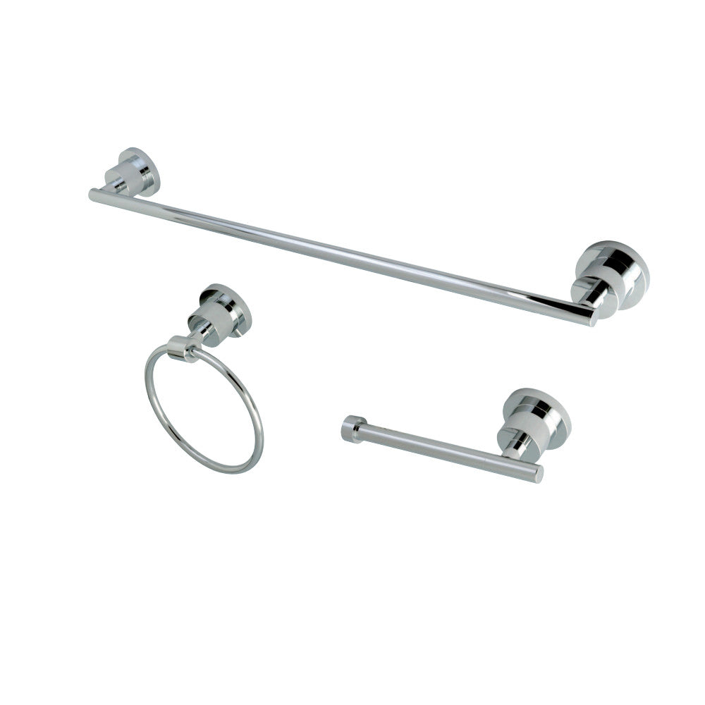 Kingston Brass BAK821148C Concord 3-Piece Bathroom Accessory Set, Polished Chrome - BNGBath