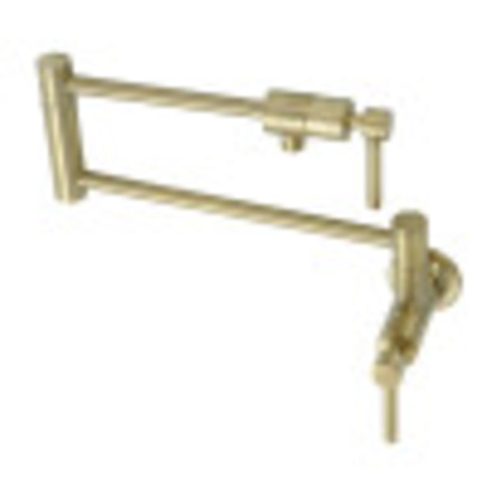 Kingston Brass KS4107DL Concord Wall Mount Pot Filler, Brushed Brass - BNGBath