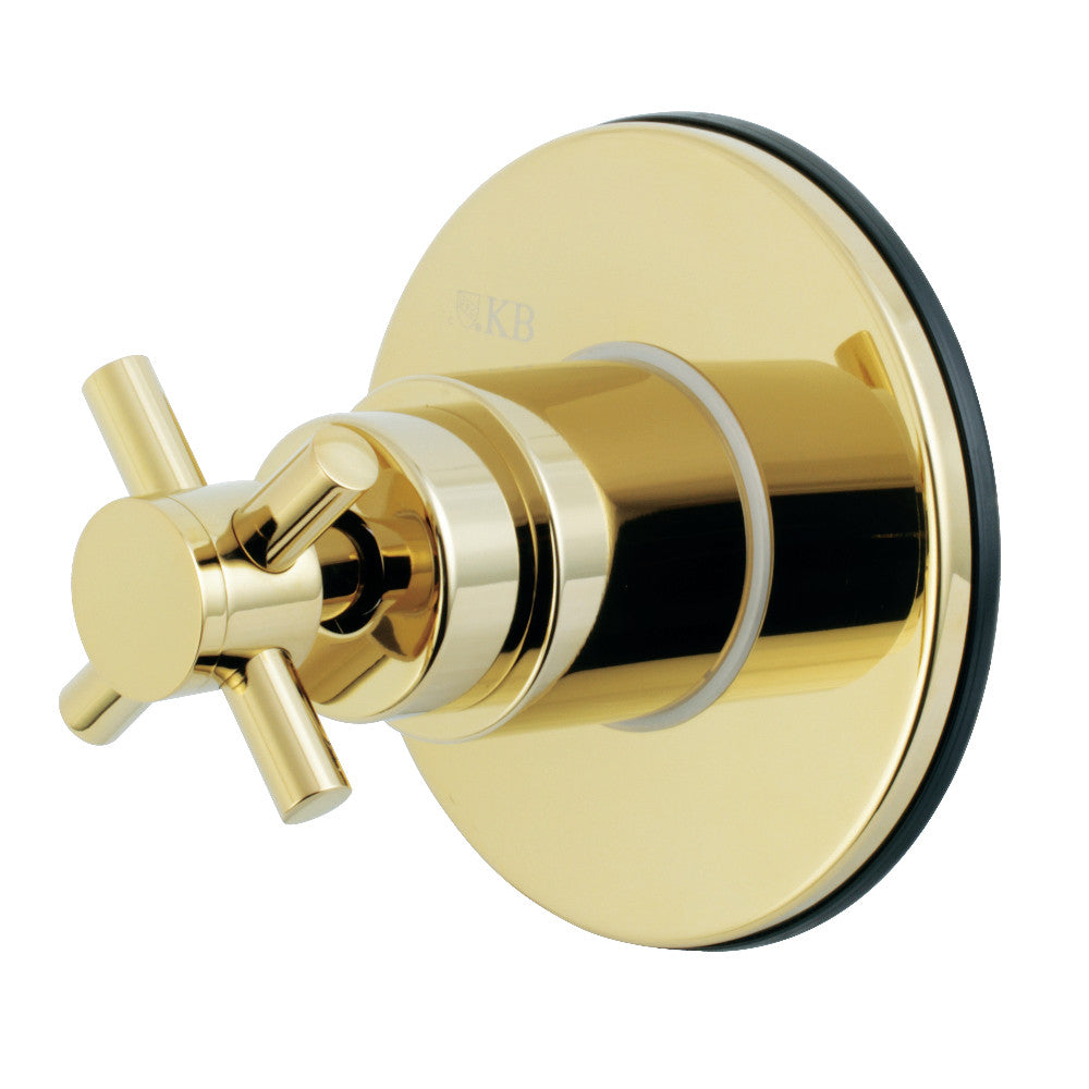 Kingston Brass KS3032DX Concord 3-Way Diverter Valve with Trim Kit, Polished Brass - BNGBath